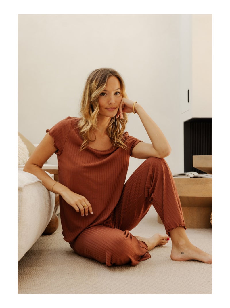 Pantalon Clarissa Orange - Kiabi