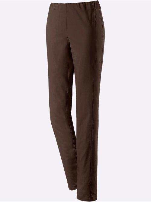 Pantalon classique uni à large ceinture élastique et effet affinant - Taille courte - Witt - Kiabi