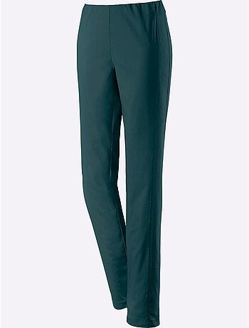 Pantalon uni à ceinture élastique et effet affinant - Taille courte - Witt