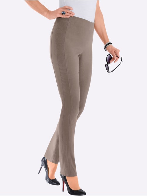 Pantalon classique uni en matière extensible - Taille courte - Witt - Kiabi