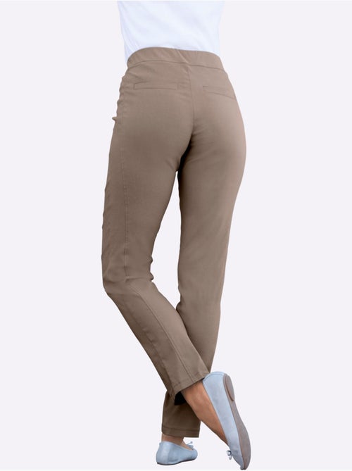 Pantalon classique uni en matière extensible - Taille courte - Witt - Kiabi