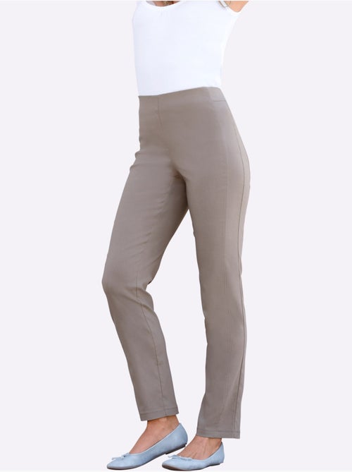 Pantalon classique uni en matière extensible - Taille courte - Witt - Kiabi