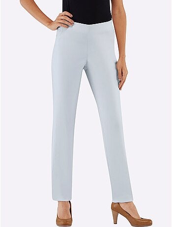 Pantalon uni à ceinture élastique et effet affinant - Taille standard - Witt