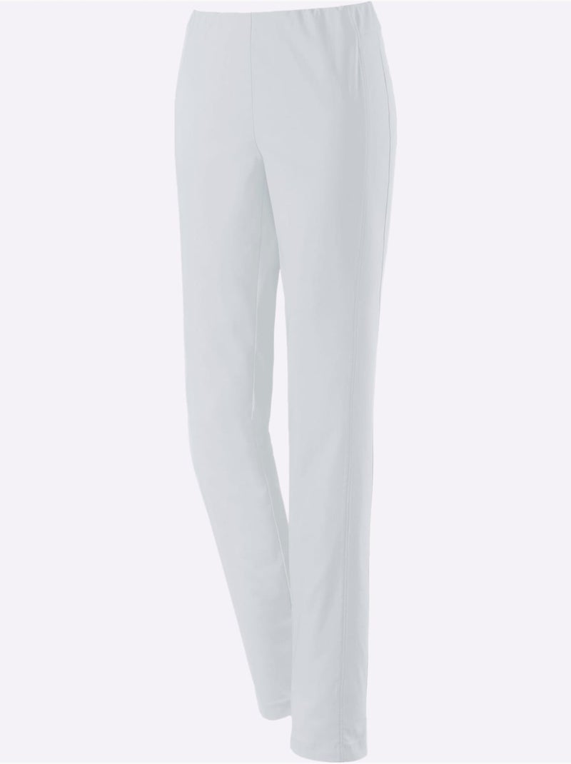 Pantalon classique uni extensible et liberté de mouvement - Taille extra courte - Witt Bleu clair - Kiabi