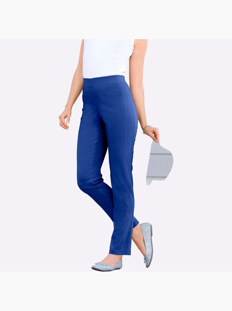 Pantalon classique uni extensible et liberté de mouvement - Taille extra courte - Witt Bleu roi - Kiabi