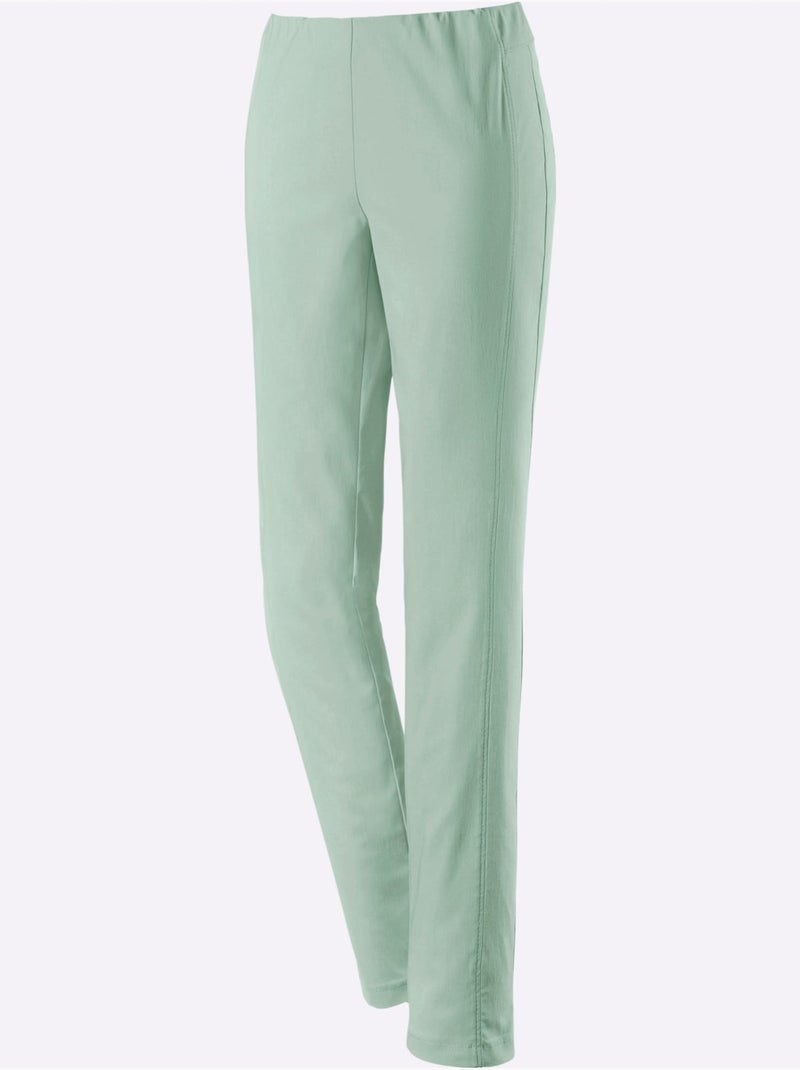 Pantalon classique uni extensible et liberté de mouvement - Taille extra courte - Witt Menthe - Kiabi