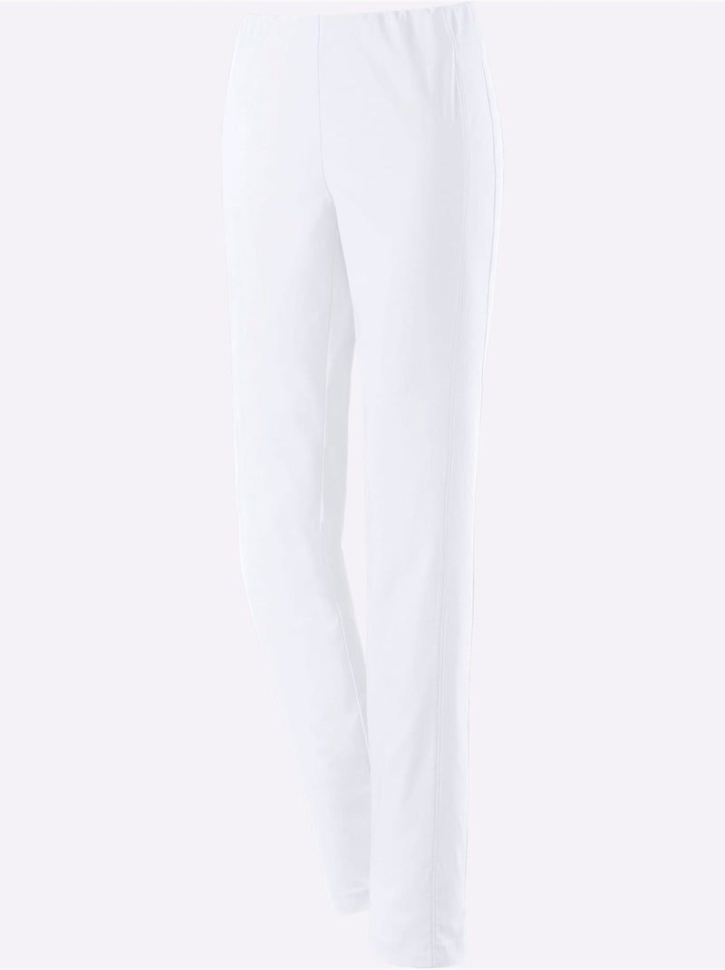 Pantalon classique uni extensible et liberté de mouvement - Taille standard - Witt Blanc - Kiabi