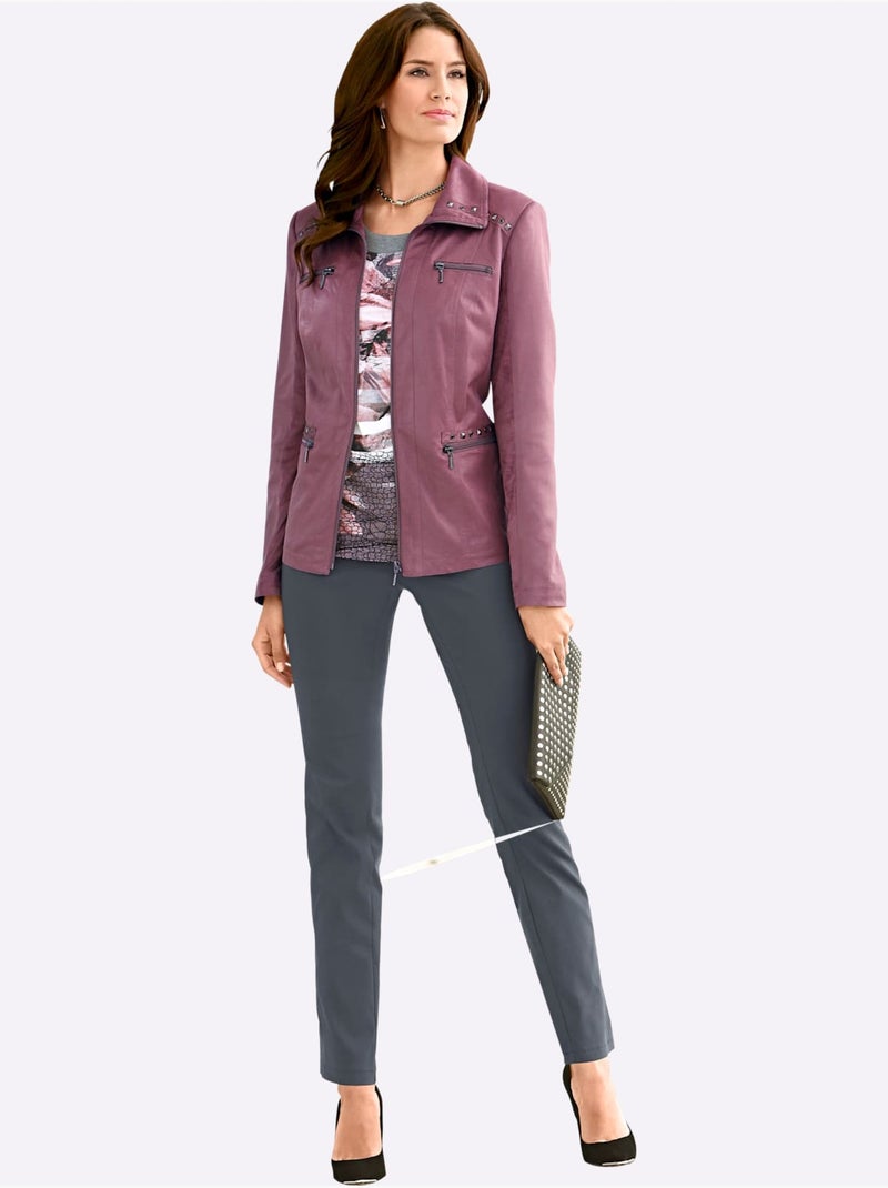 Pantalon classique uni extensible et liberté de mouvement - Taille standard - Witt Gris - Kiabi