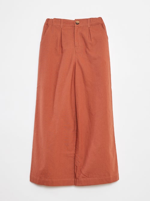 Pantalon coloré wide leg - Kiabi