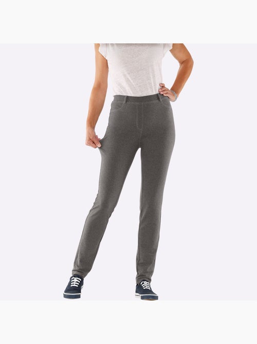 Pantalon confort avec ceinture élastique et poches plaquées - Taille standard - Moda Vilona - Kiabi