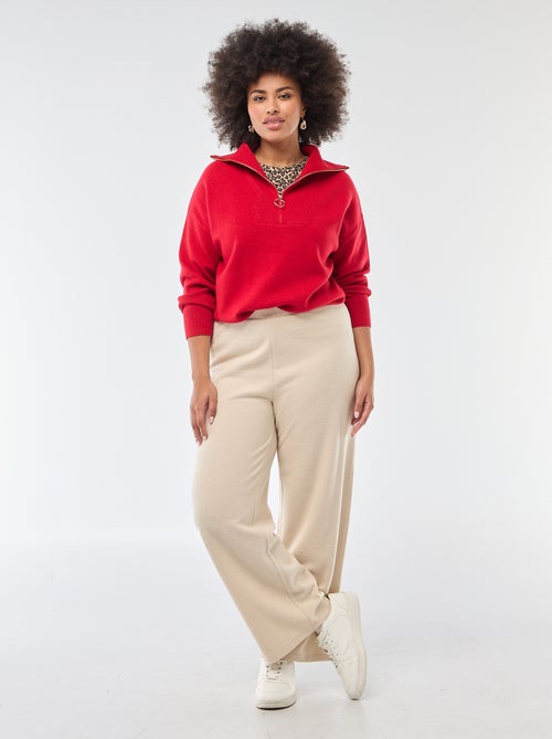 Pantalon confort en maille côtelée - Kiabi Pantalon confort en maille côtelée - Kiabi