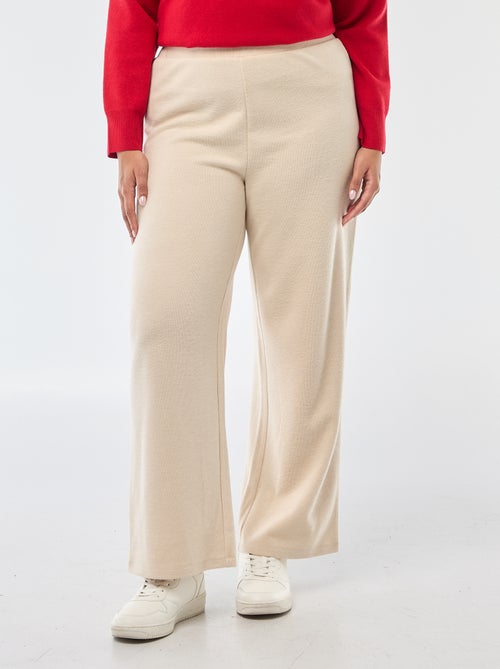 Pantalon confort en maille côtelée - Kiabi Pantalon confort en maille côtelée - Kiabi