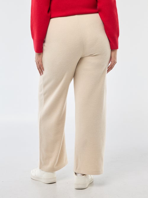 Pantalon confort en maille côtelée - Kiabi Pantalon confort en maille côtelée - Kiabi