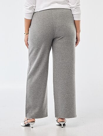 Pantalon confort en maille côtelée