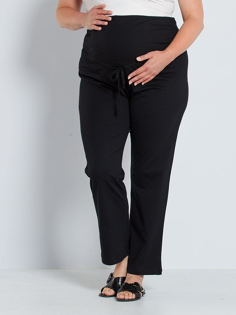 Pantalon confort grossesse noir - Kiabi