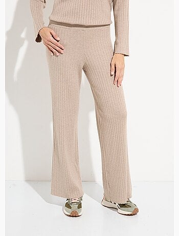 Pantalon confort, maille cotes plates - AFIBEL