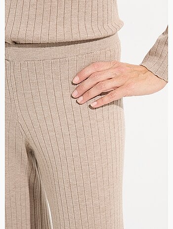 Pantalon confort, maille cotes plates - AFIBEL