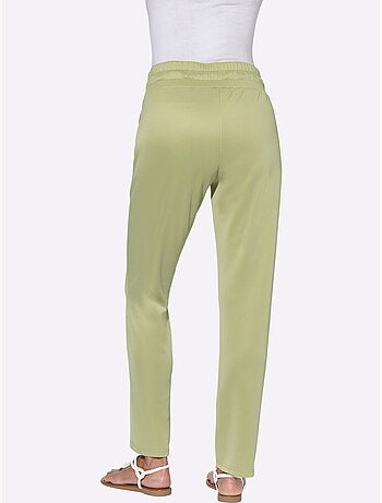 Pantalon confortable avec ceinture élastique et poches devant - Taille courte - Moda Vilona