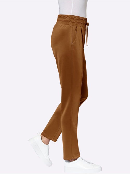 Pantalon confortable à ceinture élastique avec poches devant - Taille standard - Moda Vilona - Kiabi