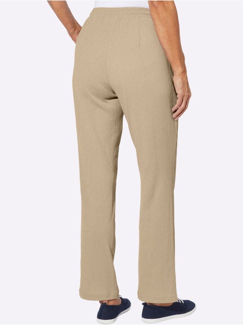 Pantalon confortable à ceinture élastique avec poches latérales - Taille courte - Moda Vilona - Kiabi