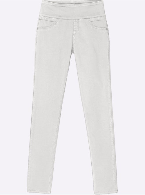 Pantalon confortable à ceinture élastique et fausses poches - taille courte - witt - Kiabi