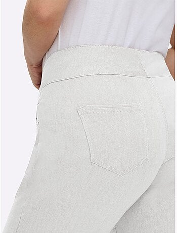 Pantalon confortable à ceinture élastique et fausses poches - taille extra courte - witt