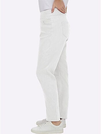 Pantalon confortable à ceinture élastique et fausses poches - taille extra courte - witt