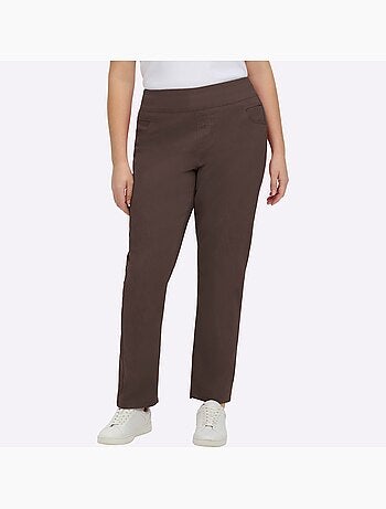 Pantalon confortable à ceinture élastique et fausses poches - taille extra courte - witt