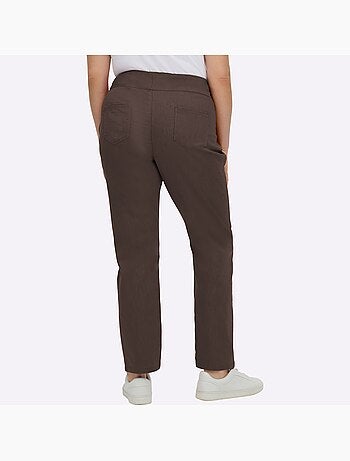 Pantalon confortable à ceinture élastique et fausses poches - taille extra courte - witt