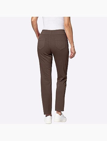 Pantalon confortable à ceinture élastique et fausses poches - taille extra courte - witt