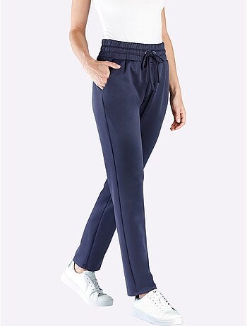 Pantalon confortable avec ceinture élastique et poches pratiques - Taille standard - Moda Vilona