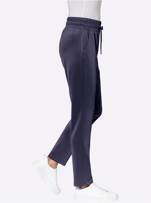 Pantalon confortable avec ceinture élastique et poches devant - Taille standard - Moda Vilona - Kiabi