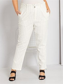 Pantalon contenant du lin - Kiabi
