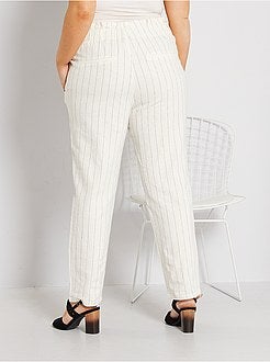 Pantalon contenant du lin - Kiabi