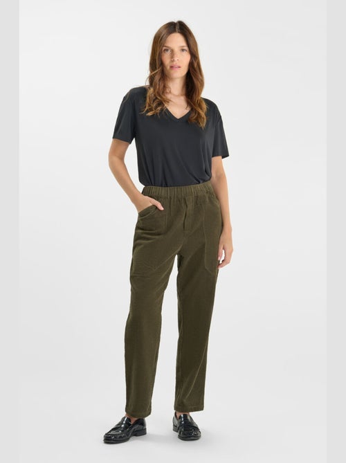 Pantalon CORDO droite 'Le Temps Des Cerises' - Kiabi