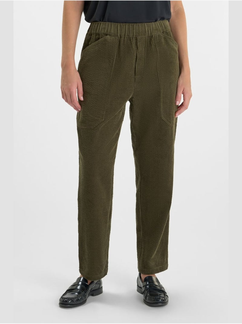Pantalon CORDO droite 'Le Temps Des Cerises' Kaki - Kiabi