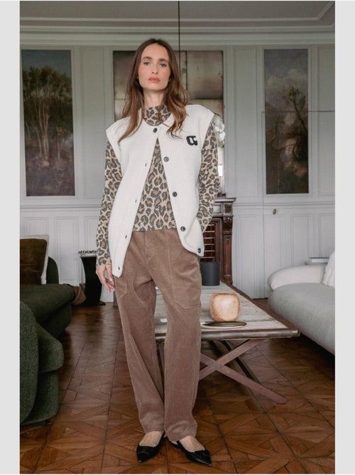 Pantalon CORDO droite 'Le Temps Des Cerises' - Kiabi