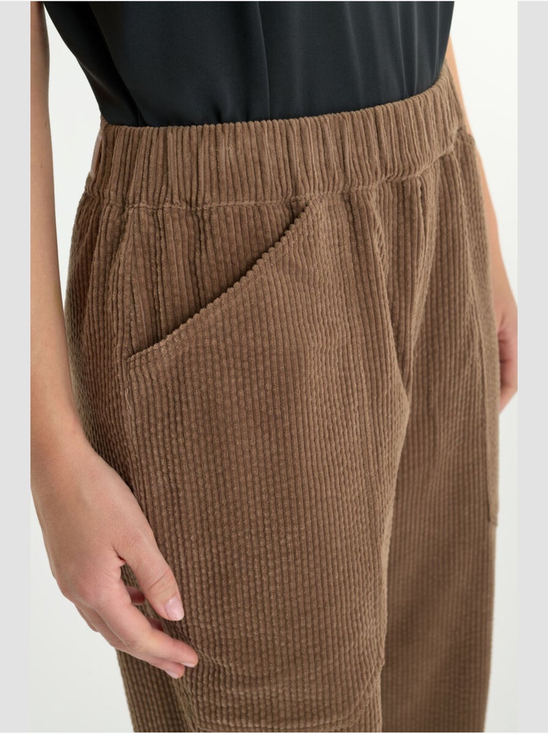 Pantalon CORDO droite 'Le Temps Des Cerises' Marron - Kiabi
