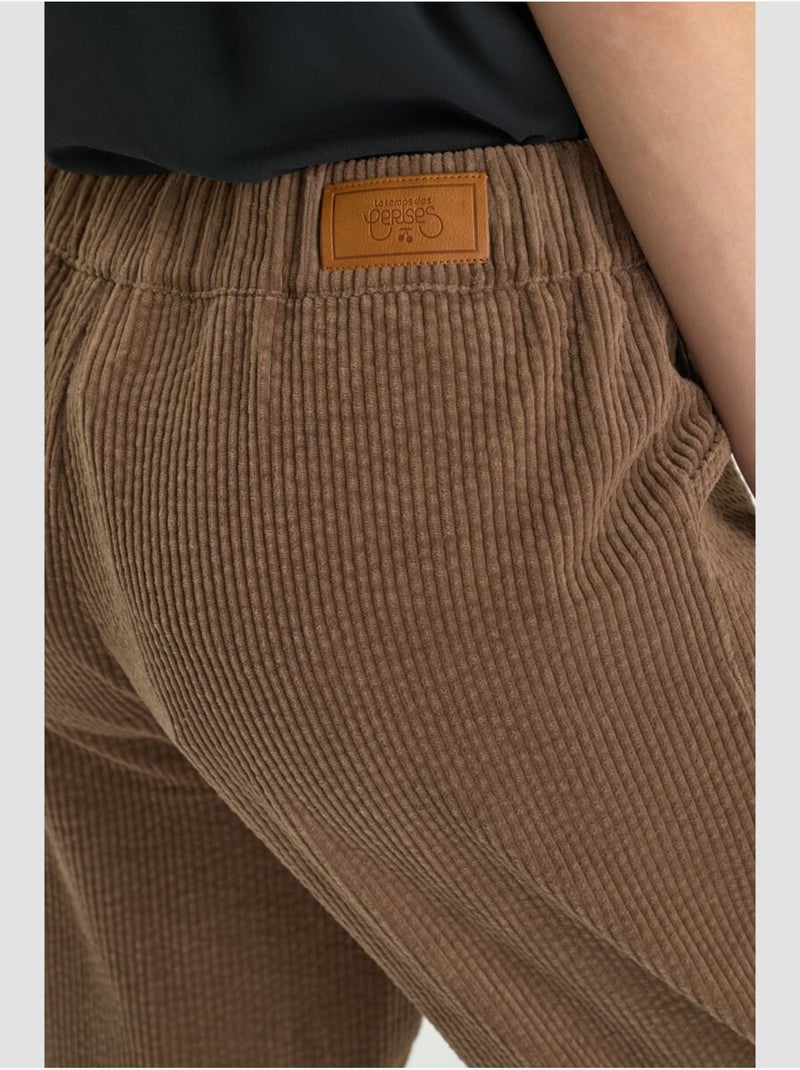 Pantalon CORDO droite 'Le Temps Des Cerises' Marron - Kiabi