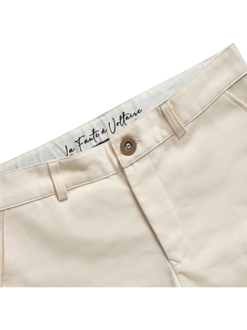 Pantalon Costume   Coupe Chino  AMBROISE - La Faute à Voltaire Beige - Kiabi