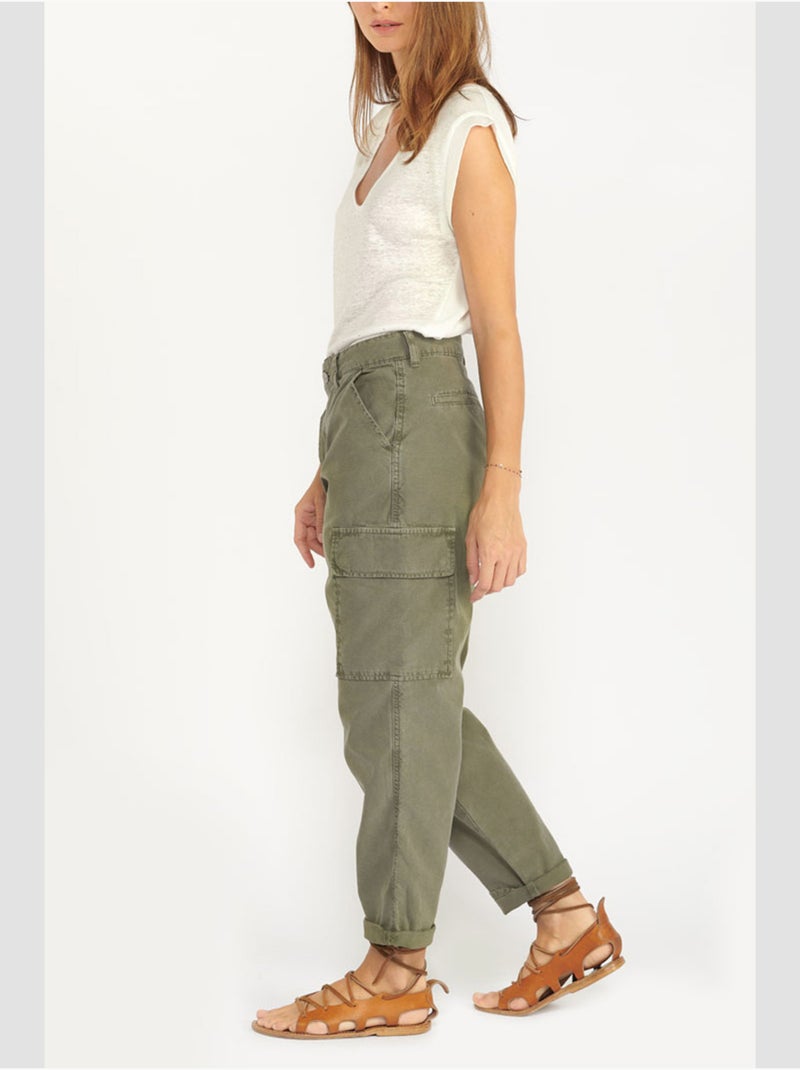Pantalon COSYARMY loose, large 'Le Temps Des Cerises' Vert - Kiabi