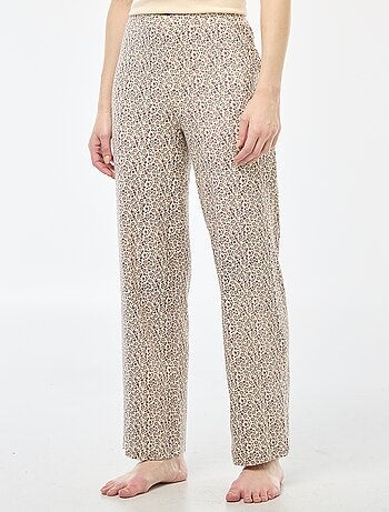 Pantalon côtelé de nuit all-over 'fleur'