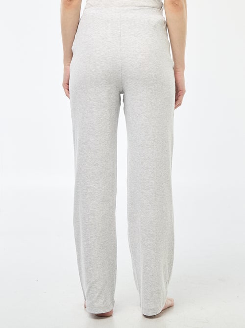 Pantalon côtelé de nuit all-over 'fleur' - Kiabi