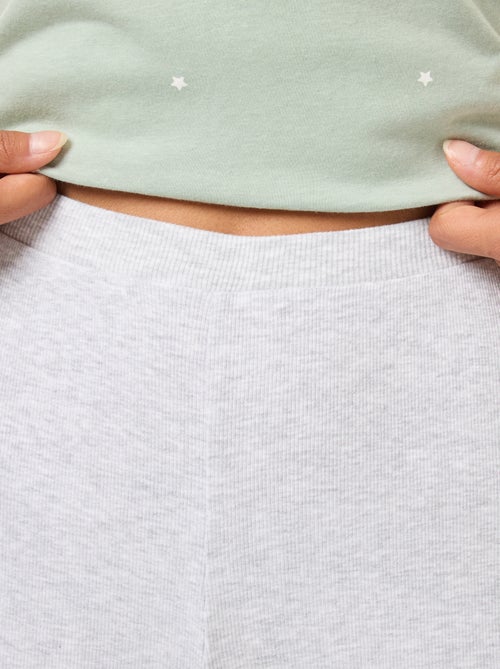 Pantalon côtelé de nuit - Kiabi