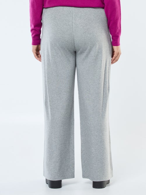 Pantalon côtelé large uni - Kiabi