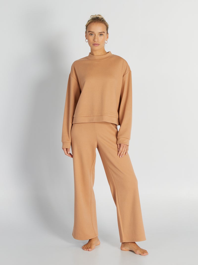 Pantalon côtelé Marron - Kiabi