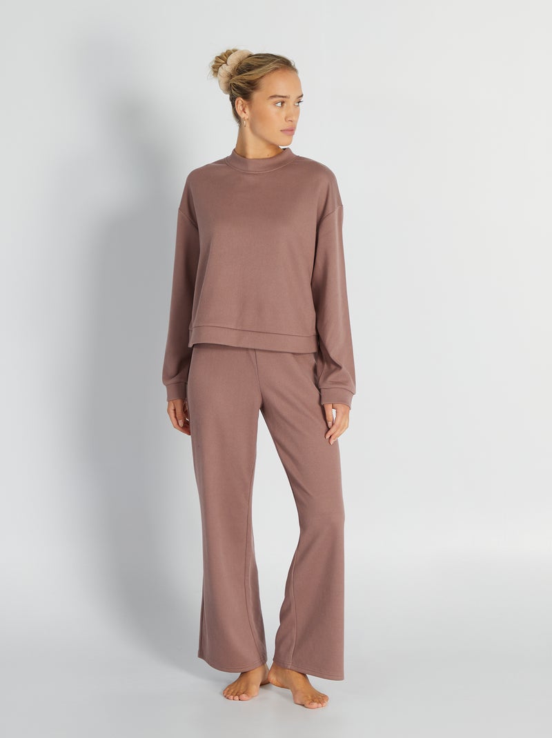 Pantalon côtelé Violet - Kiabi