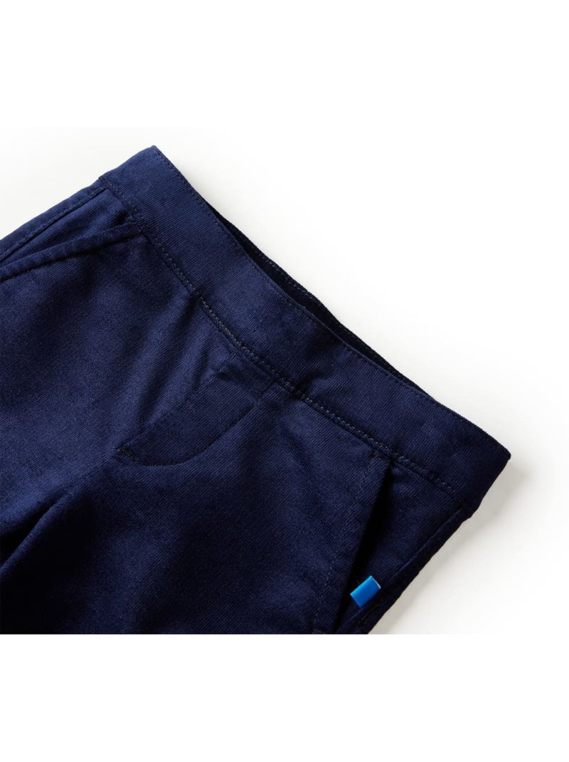 Pantalon coton élasthanne enfant en toile côtelée - vidaxl Bleu - Kiabi