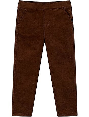 Pantalon coton élasthanne enfant en toile côtelée - vidaxl