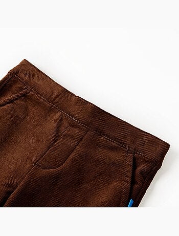 Pantalon coton élasthanne enfant en toile côtelée - vidaxl